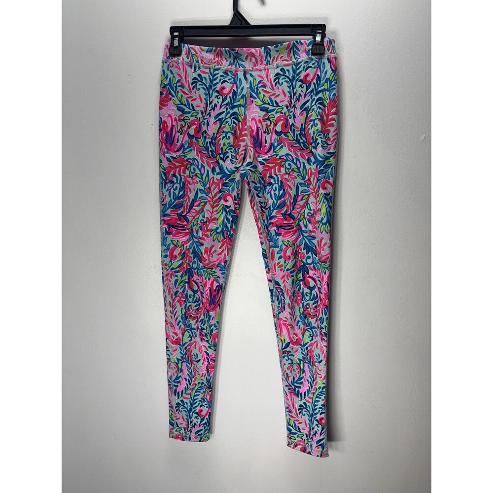 Lilly Pulitzer Maia Flamingo Girls Flamingo Leggings  Pink Sz Xl  12/14